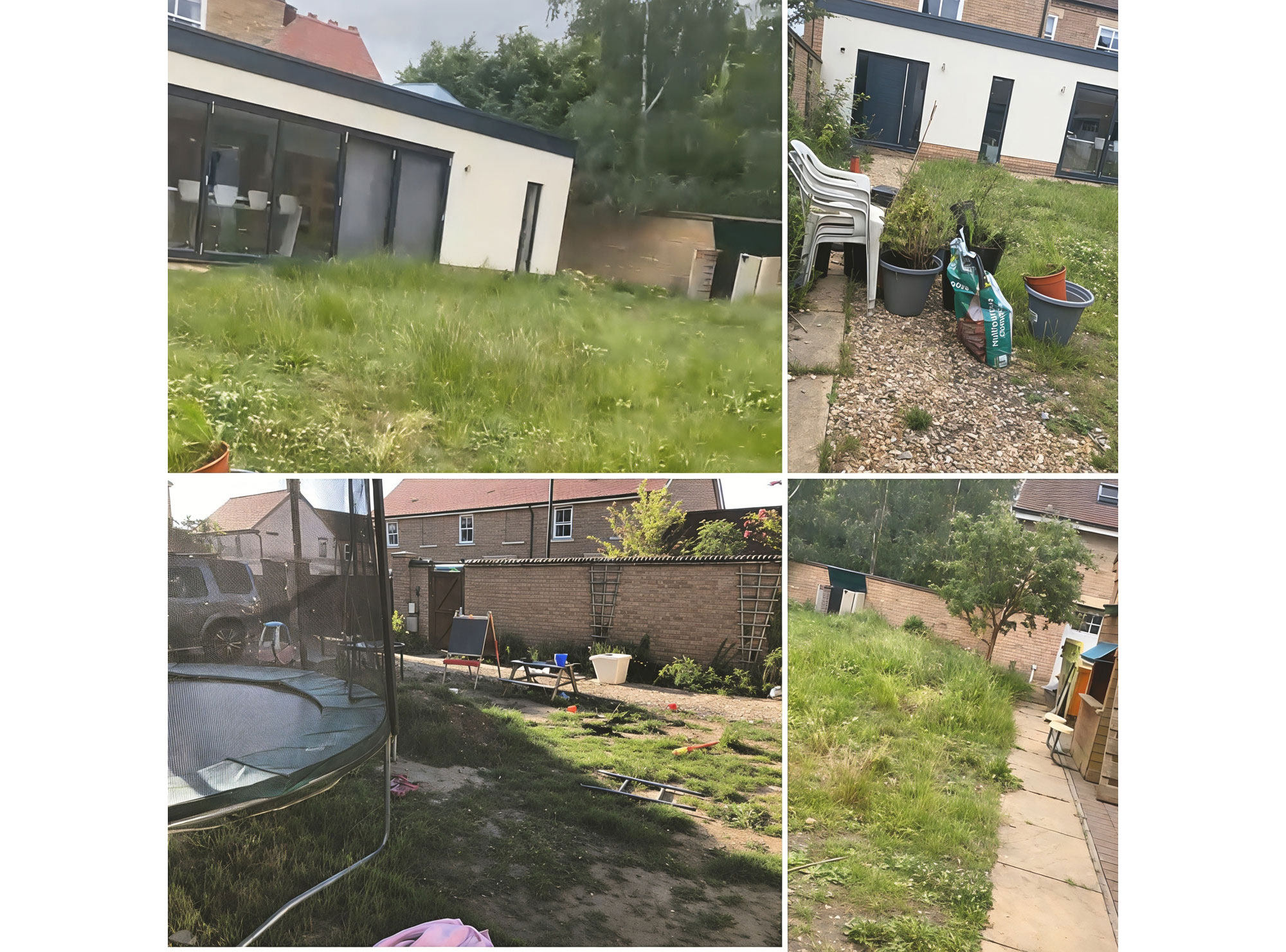 Garden planters and pergola